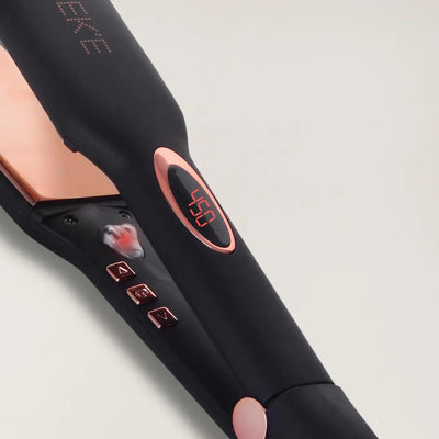 2-Inch Black Titanium Flat Iron ,Smooth & Shiny Hair.