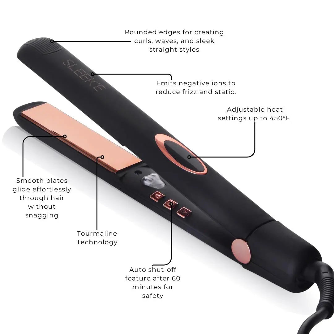 1-Inch Titanium Flat Iron – Precise & Long-Lasting Styling