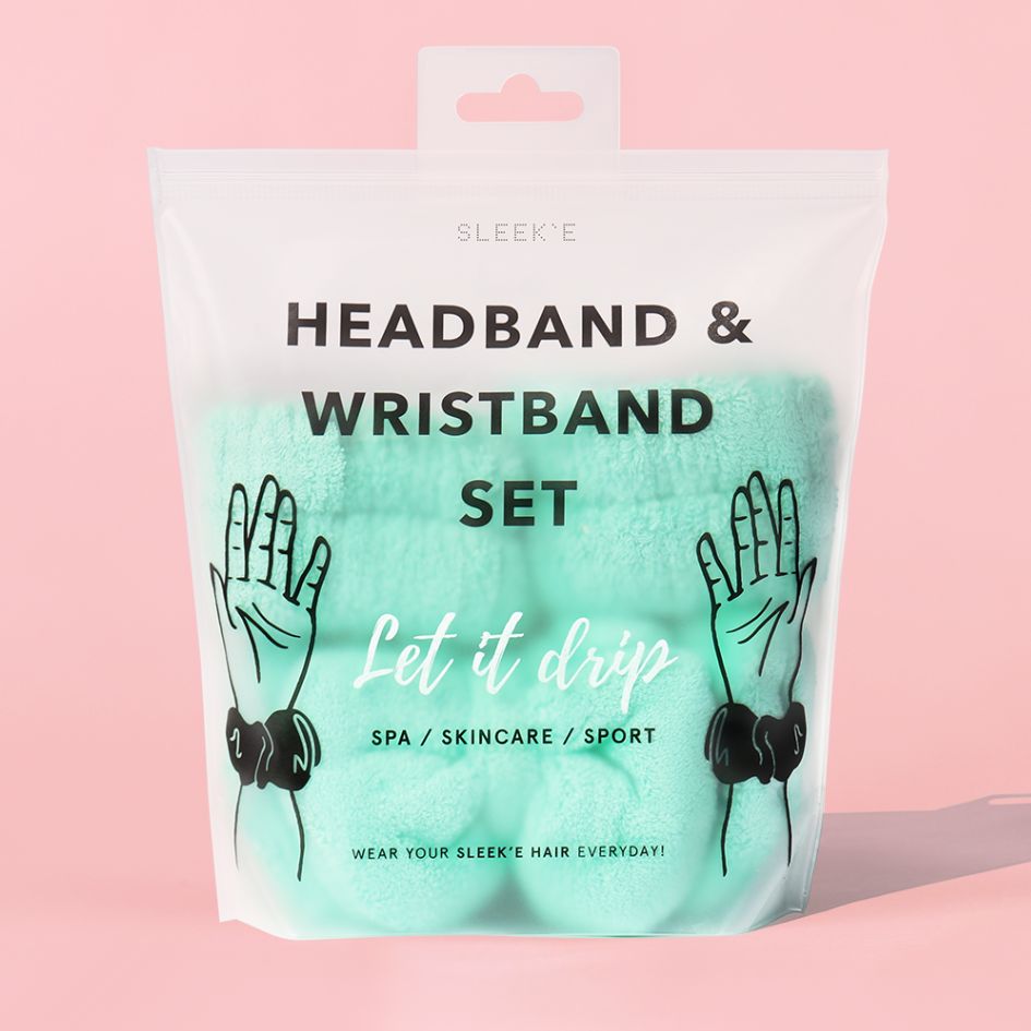 “Let It Drip” Set – Microfiber Headband + Wristbands