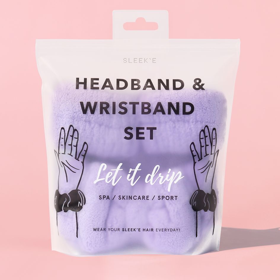 “Let It Drip” Set – Microfiber Headband + Wristbands