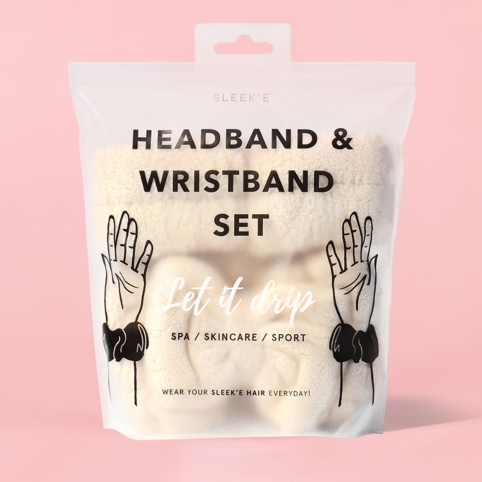 “Let It Drip” Set – Microfiber Headband + Wristbands
