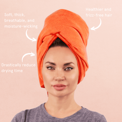 Ultra-Absorbent Microfiber Hair Towel – Soft & Frizz-Reducing